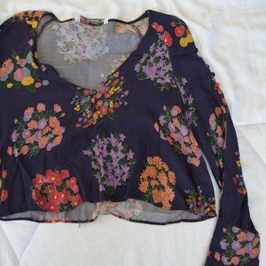 Zara long sleeve crop top